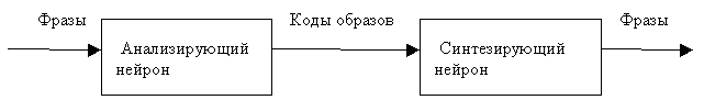 Передача сигнала между нейронами в виде кода образа